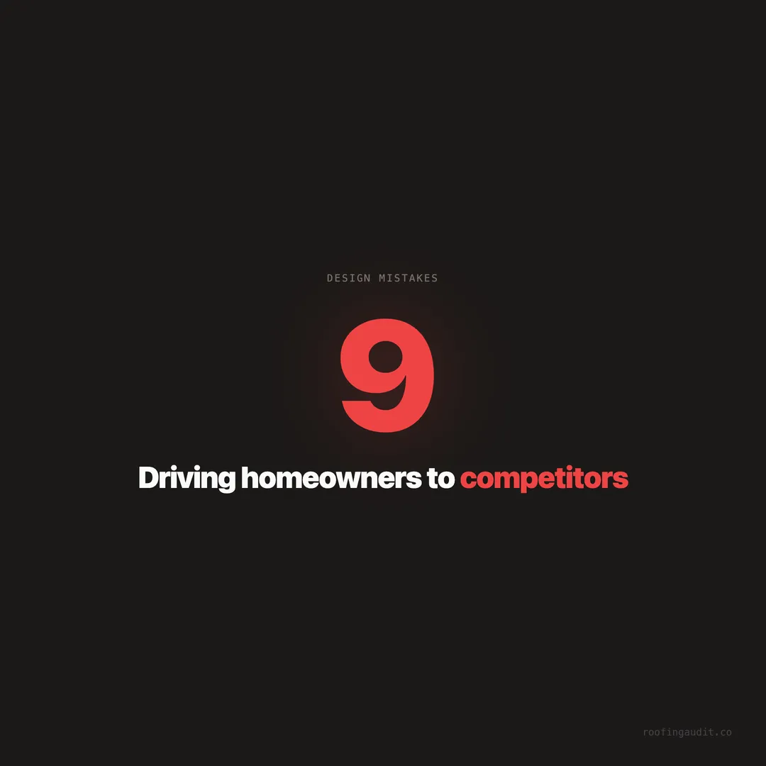 Roofing Website Design Mistakes That Drive Homeowners to Your Competitor